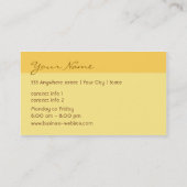 Carte de visite de magasin d'aliment biologique (Dos)