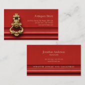 Carte de visite de magasin d'antiquités (Devant / Derrière)