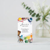 Carte de visite de magasin d'artisanat | Studio de (Debout devant)