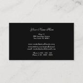 Carte de visite de magasin de bijoux de bijou de (Dos)