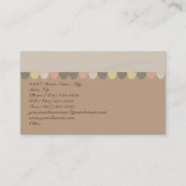 Carte de visite de magasin de biscuit de (Dos)