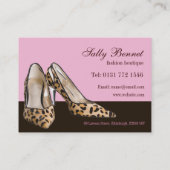 Carte de visite de magasin de boutique de (Dos)