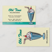 Carte de visite de magasin de crème glacée de (Devant / Derrière)