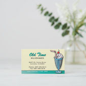 Carte de visite de magasin de crème glacée de (Debout devant)