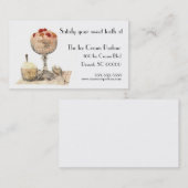 Carte de visite de magasin de crème glacée ou de (Devant / Derrière)