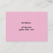 Carte de visite de magasin de détail avec image d' (Dos)