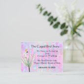 Carte de visite de magasin de détail avec image d' (Debout devant)