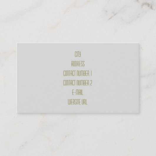 Carte de visite de magasin de fleurs (Dos)