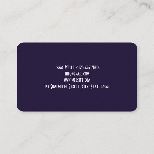 Carte de visite de magasin de fumée (Dos)