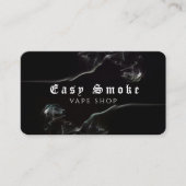 Carte de visite de magasin de fumée noire foncée (Devant)