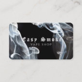Carte de visite de magasin de fumée noire foncée (Devant)
