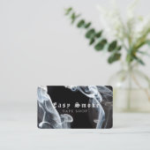 Carte de visite de magasin de fumée noire foncée (Debout devant)