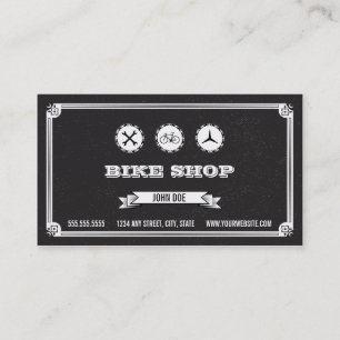 Carte de visite de magasin de vélo