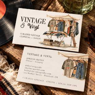 Carte de visite de magasin de vêtements vintage