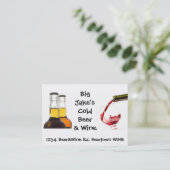 Carte de visite de magasin de vins et de (Debout devant)