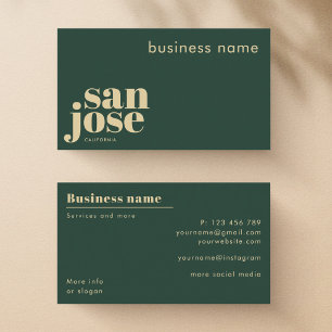 Carte de visite de magasin d'entreprise à San José