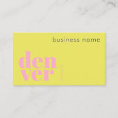 Carte de visite de magasin d'entreprise de Denver (Devant)