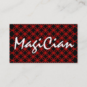 Carte de visite de magicien Cercles Rouges