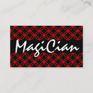 Carte de visite de magicien Cercles Rouges