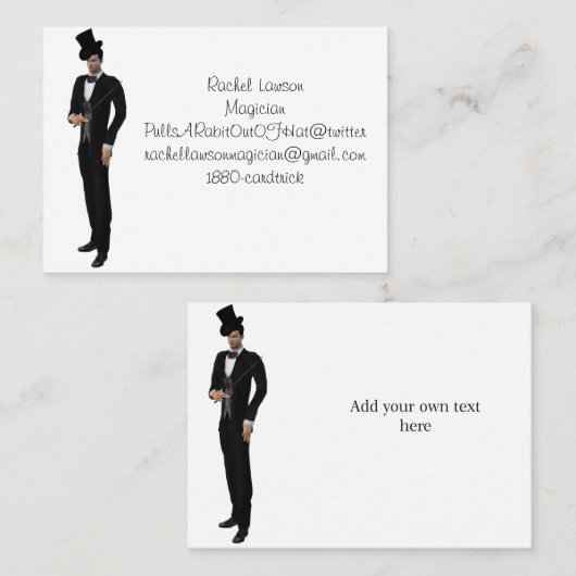 Carte de visite de magiciens (Devant / Derrière)