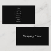 Carte de visite de magie noire (Devant / Derrière)