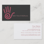 Carte de visite de main de Reiki (Devant / Derrière)