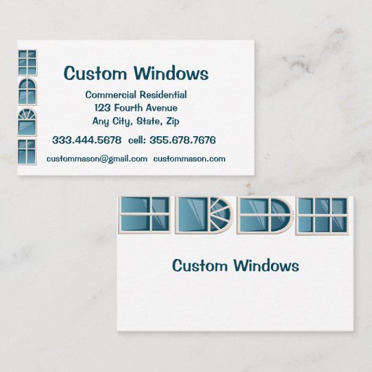 Carte de visite de maintenance de réparation Windo (Devant / Derrière)