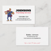 Carte de visite de maintenance des clés de plomber (Devant / Derrière)