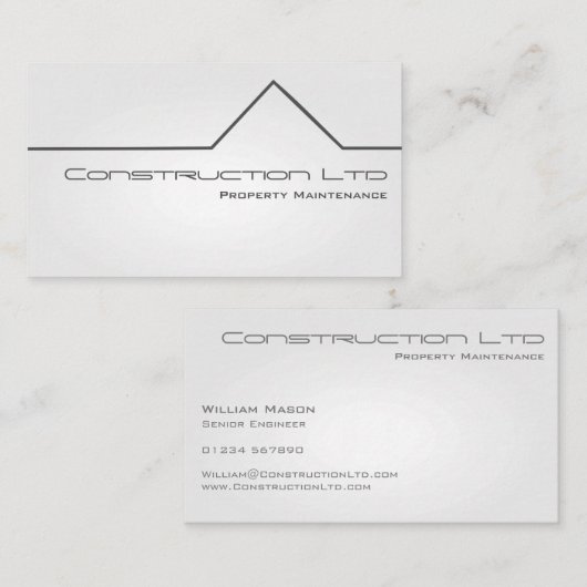 Carte de visite de maintenance des propriétés Whit (Devant / Derrière)