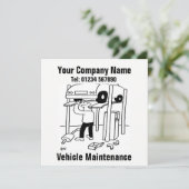 Carte de visite de maintenance du véhicule (Debout devant)