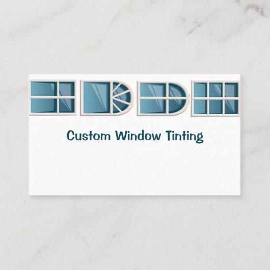 Carte de visite de maintenance Windows Tinting per (Dos)