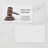 Carte de visite de maison des ventes aux-enchères (Devant / Derrière)