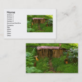 Carte de visite de maison en bois (Devant / Derrière)