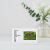 Carte de visite de maison en bois (Debout devant)