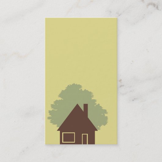 carte de visite de maison et à la maison (Devant)