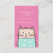 Carte de visite de maman de chat mignon (Dos)