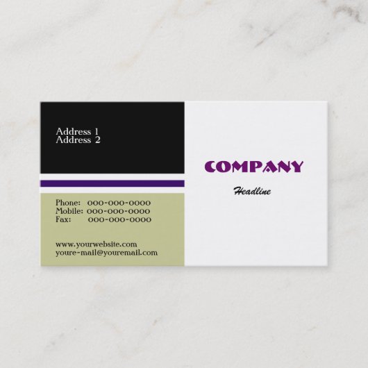 Carte de visite de manager (Devant)