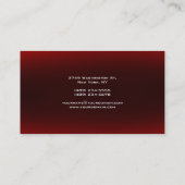 Carte de visite de manager rouge classe profession (Dos)