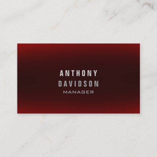 Carte de visite de manager rouge classe profession (Devant)
