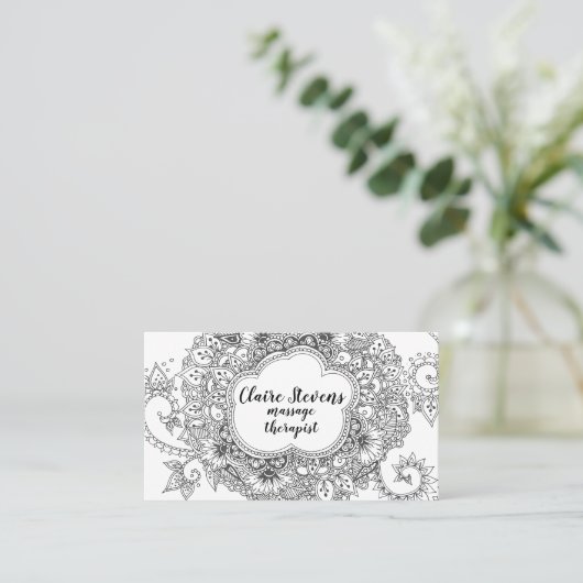 Carte de visite de mandala (Debout devant)