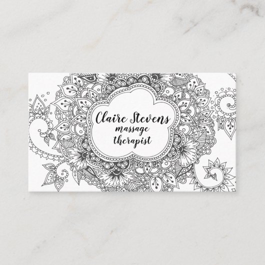 Carte de visite de mandala (Devant)