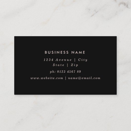 carte de visite de mandala en dentelle dorée (Dos)