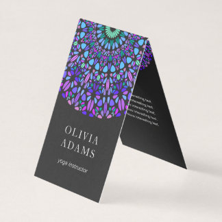 Carte de visite de Mandala en pierre colorée