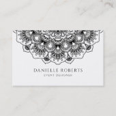 Carte de visite de mandala noir (Devant)