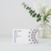 Carte de visite de mandala - version bilingue (Debout devant)