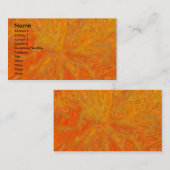 Carte de visite de mandarine (Devant / Derrière)