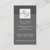 Carte de visite de mandataire - coutume (Dos)