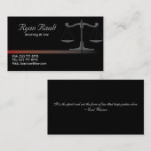 Carte de visite de mandataire d'avocat (Devant / Derrière)