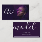 Carte de visite de mannequin actrice (Devant / Derrière)