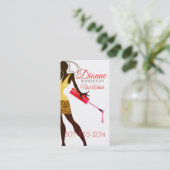 Carte de visite de manucure d'artiste de vernis à (Debout devant)